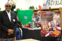 Harold Lucas was among the authors showcasing a book during “Literacy Among the Stars” at Campbell Middle School in Daytona Beach. Lucas graduated from B-CU in 1953. He also was a former track and football coach at the university. Somer Harris photo