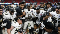 University of Central Florida celebrating the perfect season, 13-0. Photo courtesy of Orlando Sentinel