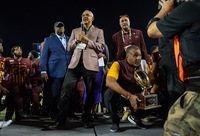 B-CU President LaBrente Chrite spoke after the Wildcats beat FAMU for the win.B-CU President LaBrente Chrite spoke after the Wildcats beat FAMU for the win.