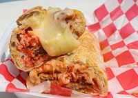Eggplant Parmesan sandwich made by Rosie's Italian Bakery and Cafe. Photo taken by Alysia Briscoe